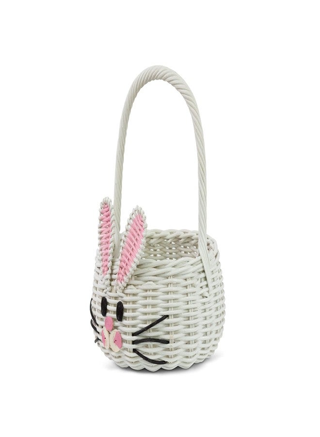 G6 COLLECTION Hand Woven Bunny Rattan Wedding Flower Girl Basket Decorative Bin Home Decor Organizer Cute Handmade Handcrafted Nursery Gift Animal Storage Decoration Easter Wicker Rabbit (Small) - Image 3